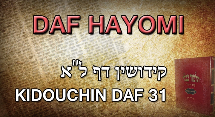 daf hayomi kidouchin 31